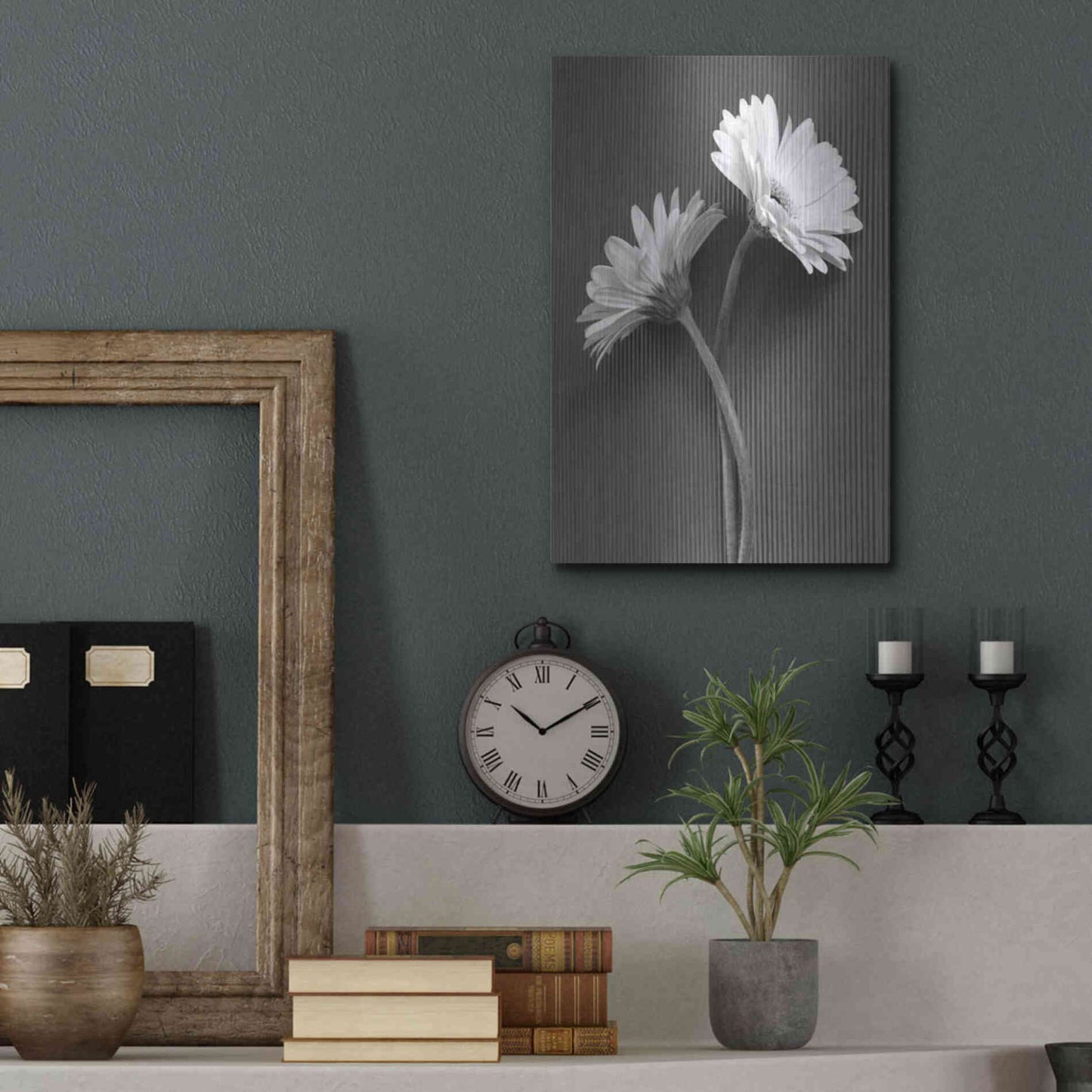 Luxe Metal Art 'Fresh Cut Daisy IV' by Debra Van Swearingen, Metal Wall Art,12x16