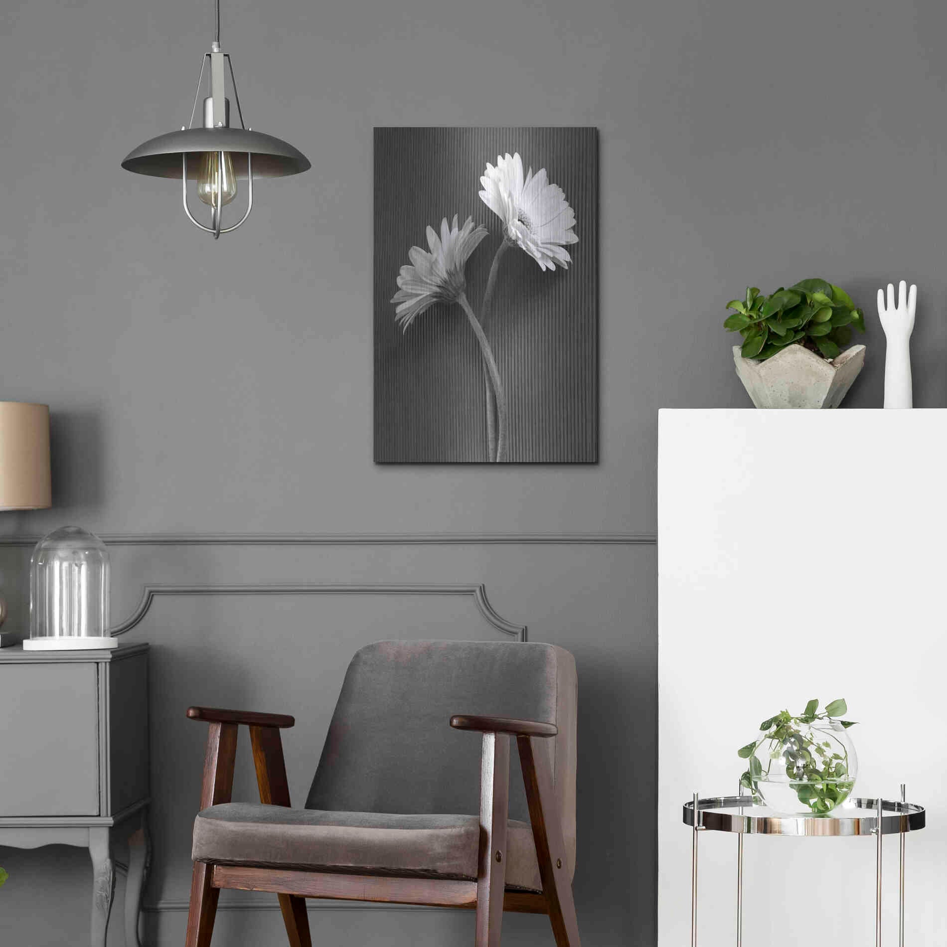 Luxe Metal Art 'Fresh Cut Daisy IV' by Debra Van Swearingen, Metal Wall Art,16x24