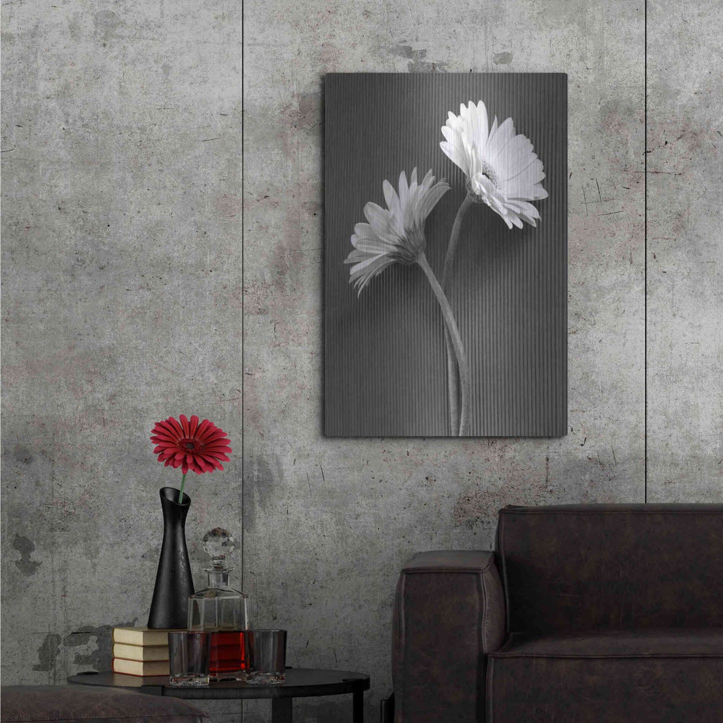 Luxe Metal Art 'Fresh Cut Daisy IV' by Debra Van Swearingen, Metal Wall Art,24x36
