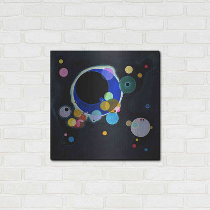 Luxe Metal Art 'Several Circles' by Wassily Kandinsky, Metal Wall Art,24x24