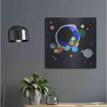 Luxe Metal Art 'Several Circles' by Wassily Kandinsky, Metal Wall Art,24x24