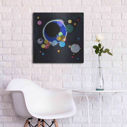 Luxe Metal Art 'Several Circles' by Wassily Kandinsky, Metal Wall Art,24x24