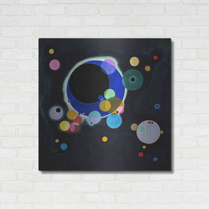 Luxe Metal Art 'Several Circles' by Wassily Kandinsky, Metal Wall Art,36x36