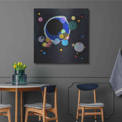 Luxe Metal Art 'Several Circles' by Wassily Kandinsky, Metal Wall Art,36x36