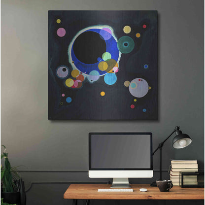 Luxe Metal Art 'Several Circles' by Wassily Kandinsky, Metal Wall Art,36x36