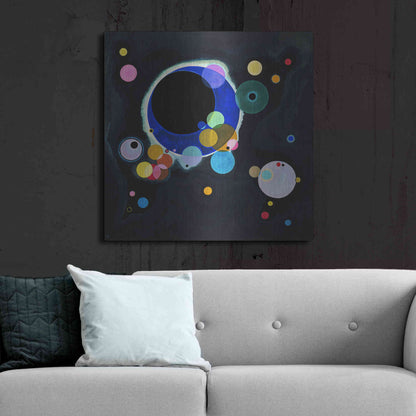 Luxe Metal Art 'Several Circles' by Wassily Kandinsky, Metal Wall Art,36x36