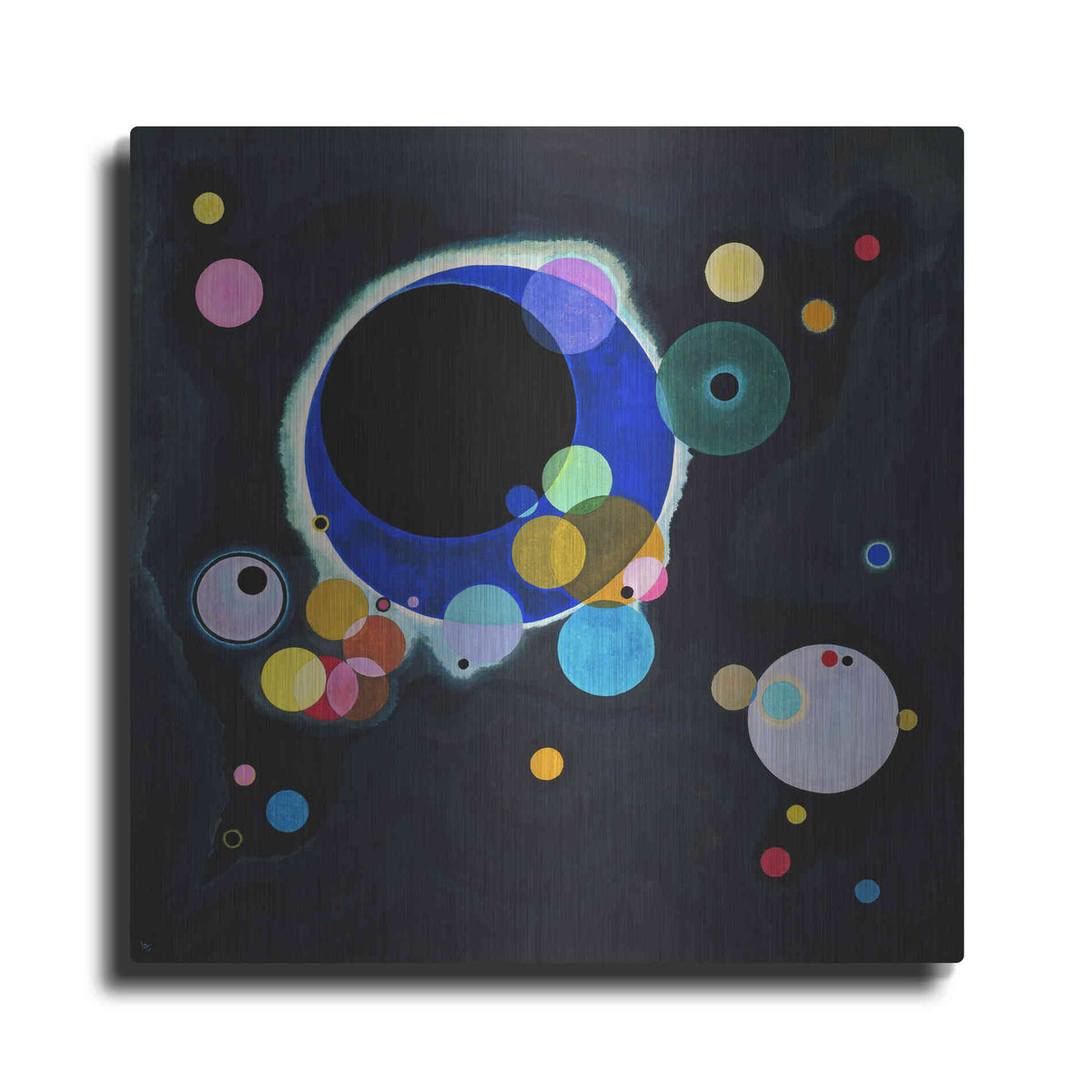 Luxe Metal Art 'Several Circles' by Wassily Kandinsky, Metal Wall Art
