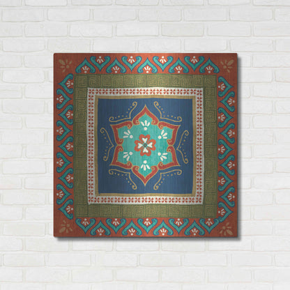 Luxe Metal Art 'Mexican Fiesta I' by Veronique Charron, Metal Wall Art,36x36