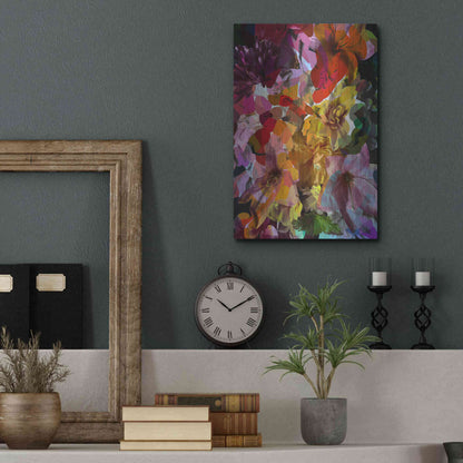 Luxe Metal Art 'Abstract Floral' by Shandra Smith, Metal Wall Art,12x16