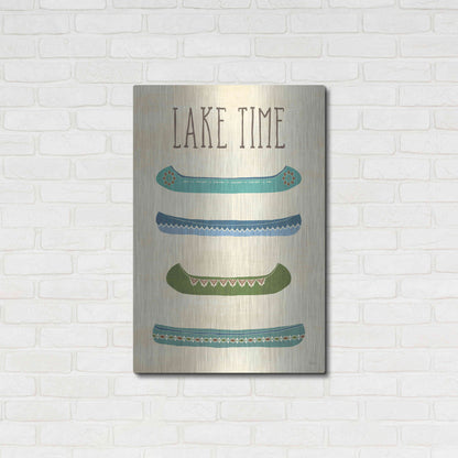 Luxe Metal Art 'Lake Retreat V' by Veronique Charron, Metal Wall Art,24x36