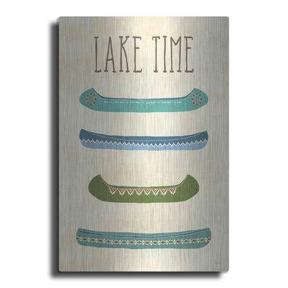 Luxe Metal Art 'Lake Retreat V' by Veronique Charron, Metal Wall Art