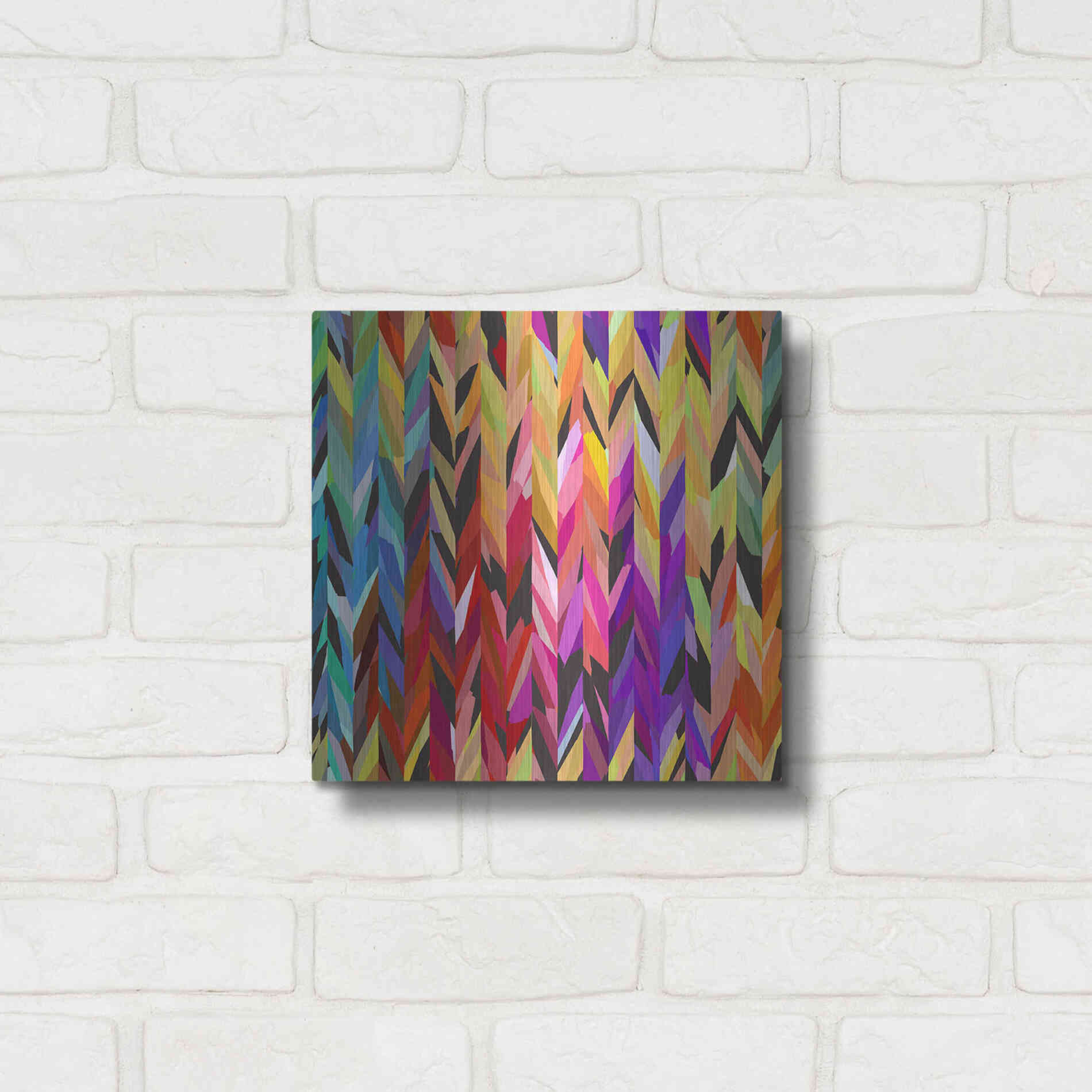 Luxe Metal Art 'Burst of Color' by Shandra Smith, Metal Wall Art,12x12