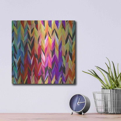 Luxe Metal Art 'Burst of Color' by Shandra Smith, Metal Wall Art,12x12