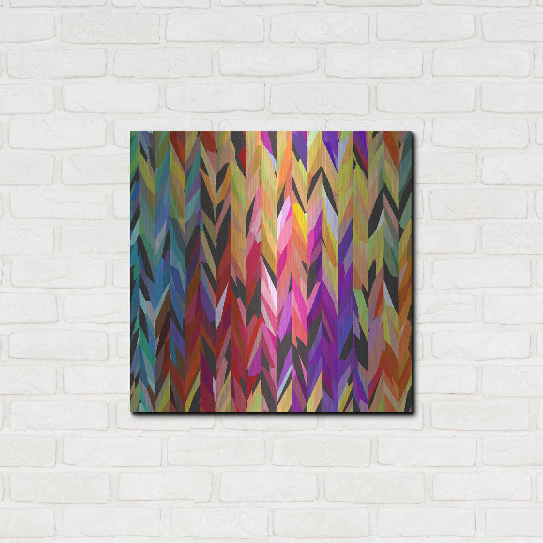 Luxe Metal Art 'Burst of Color' by Shandra Smith, Metal Wall Art,24x24