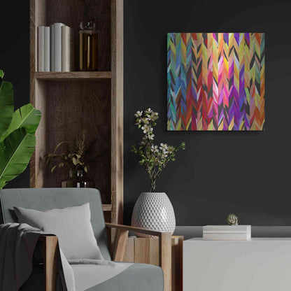 Luxe Metal Art 'Burst of Color' by Shandra Smith, Metal Wall Art,24x24