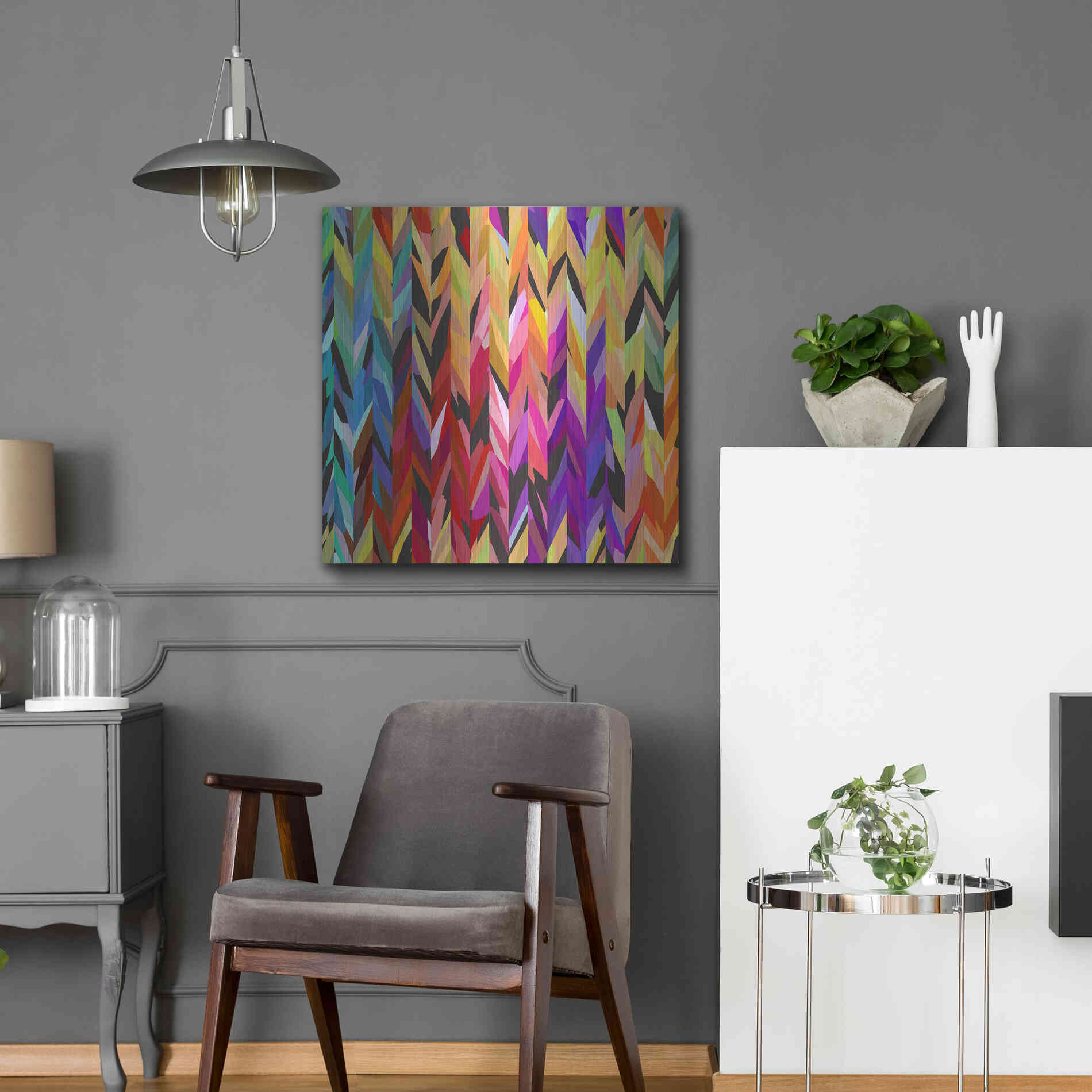 Luxe Metal Art 'Burst of Color' by Shandra Smith, Metal Wall Art,24x24