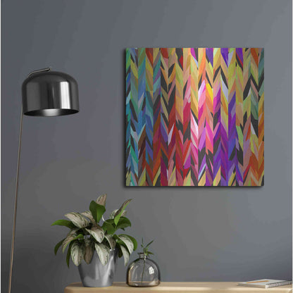 Luxe Metal Art 'Burst of Color' by Shandra Smith, Metal Wall Art,24x24