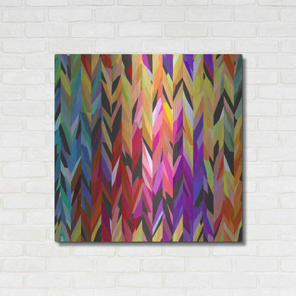 Luxe Metal Art 'Burst of Color' by Shandra Smith, Metal Wall Art,36x36