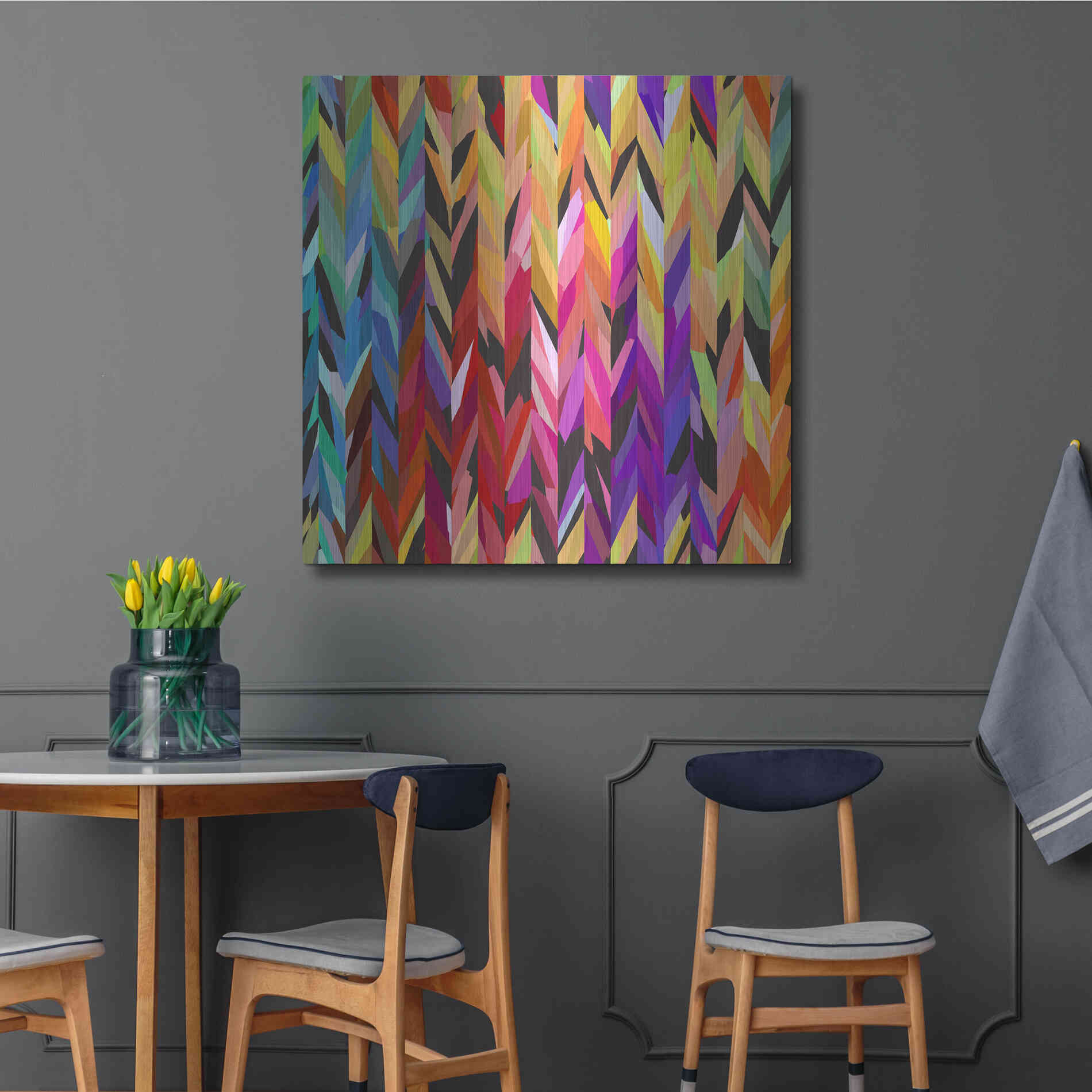 Luxe Metal Art 'Burst of Color' by Shandra Smith, Metal Wall Art,36x36