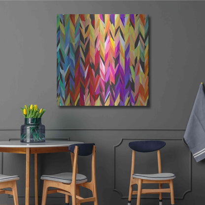 Luxe Metal Art 'Burst of Color' by Shandra Smith, Metal Wall Art,36x36