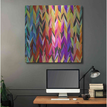 Luxe Metal Art 'Burst of Color' by Shandra Smith, Metal Wall Art,36x36