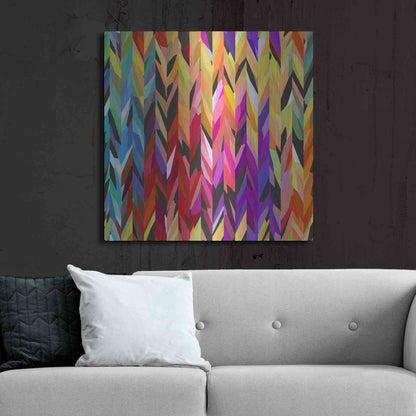 Luxe Metal Art 'Burst of Color' by Shandra Smith, Metal Wall Art,36x36