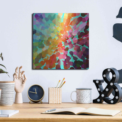 Luxe Metal Art 'Connect' by Shandra Smith, Metal Wall Art,12x12