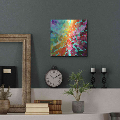 Luxe Metal Art 'Connect' by Shandra Smith, Metal Wall Art,12x12