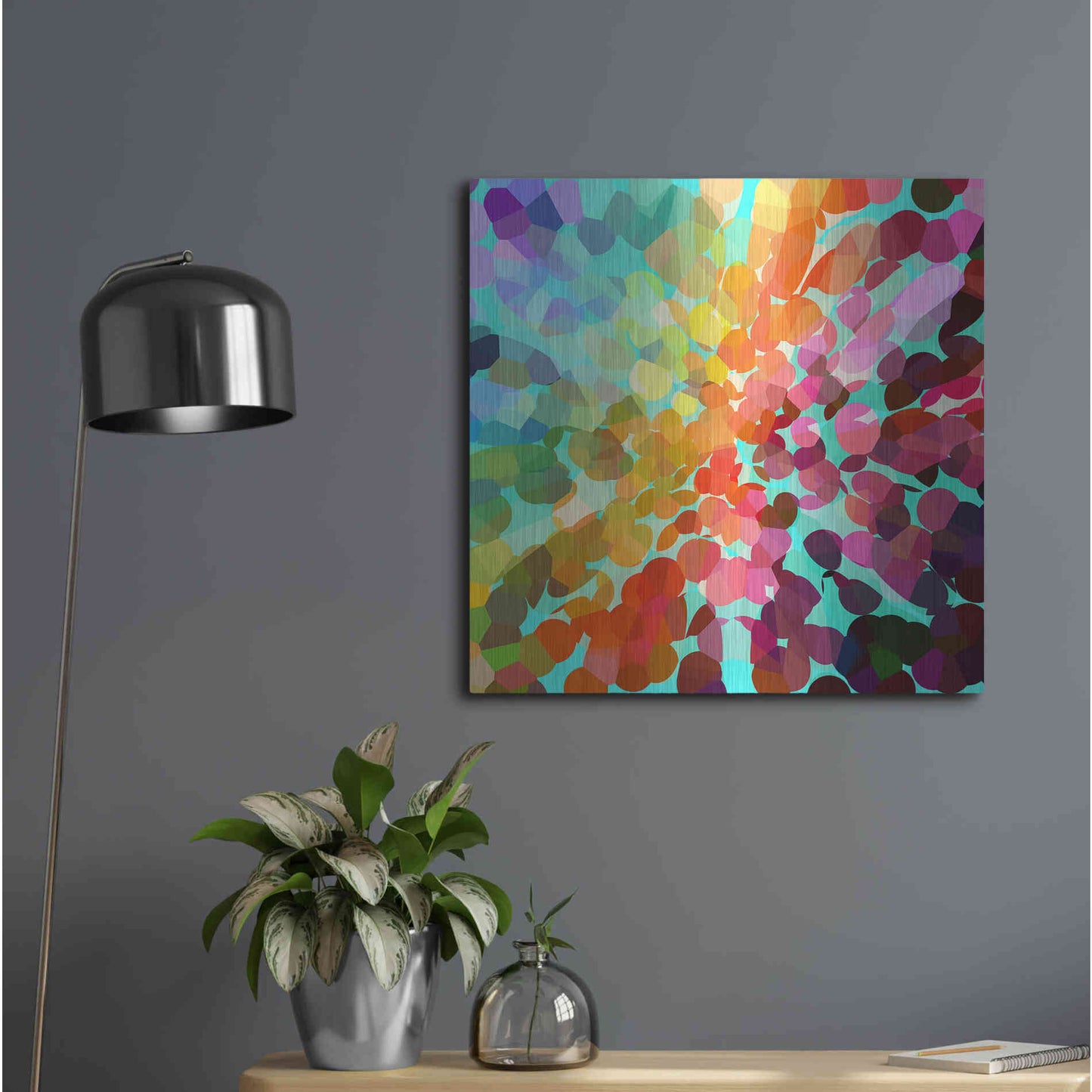 Luxe Metal Art 'Connect' by Shandra Smith, Metal Wall Art,24x24