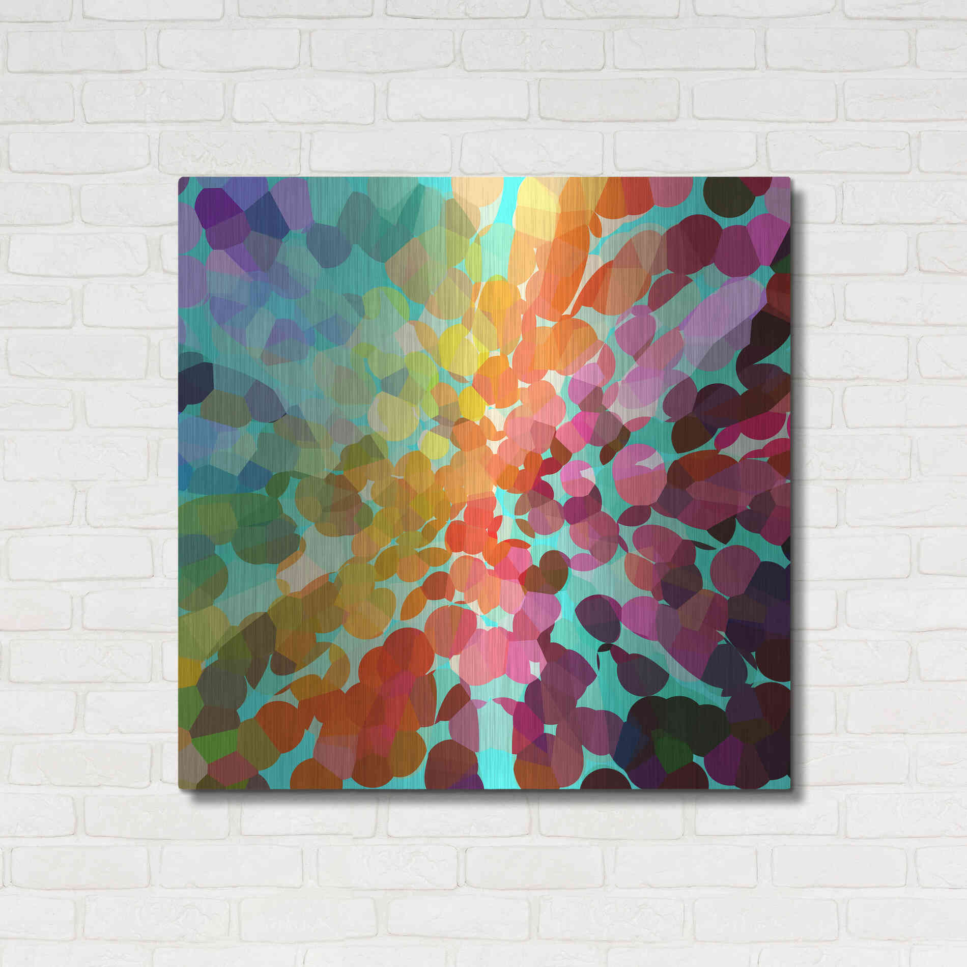 Luxe Metal Art 'Connect' by Shandra Smith, Metal Wall Art,36x36