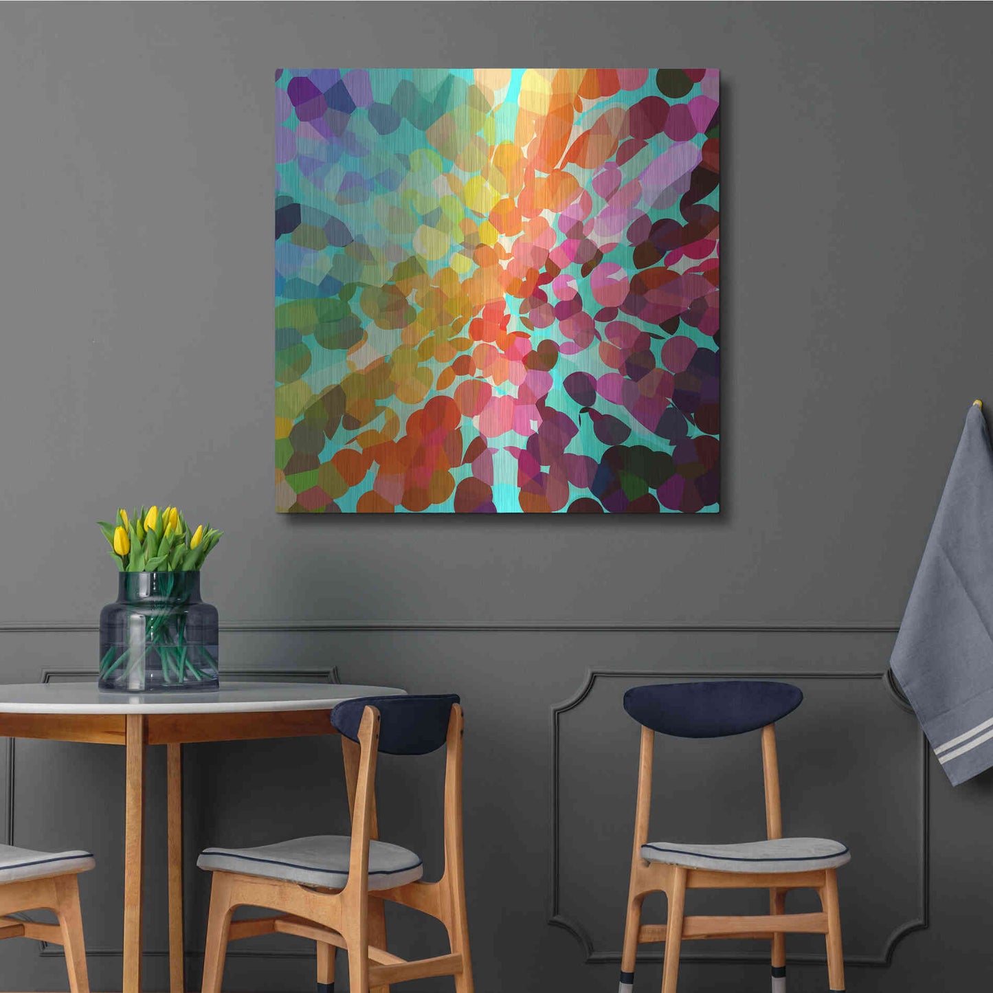 Luxe Metal Art 'Connect' by Shandra Smith, Metal Wall Art,36x36