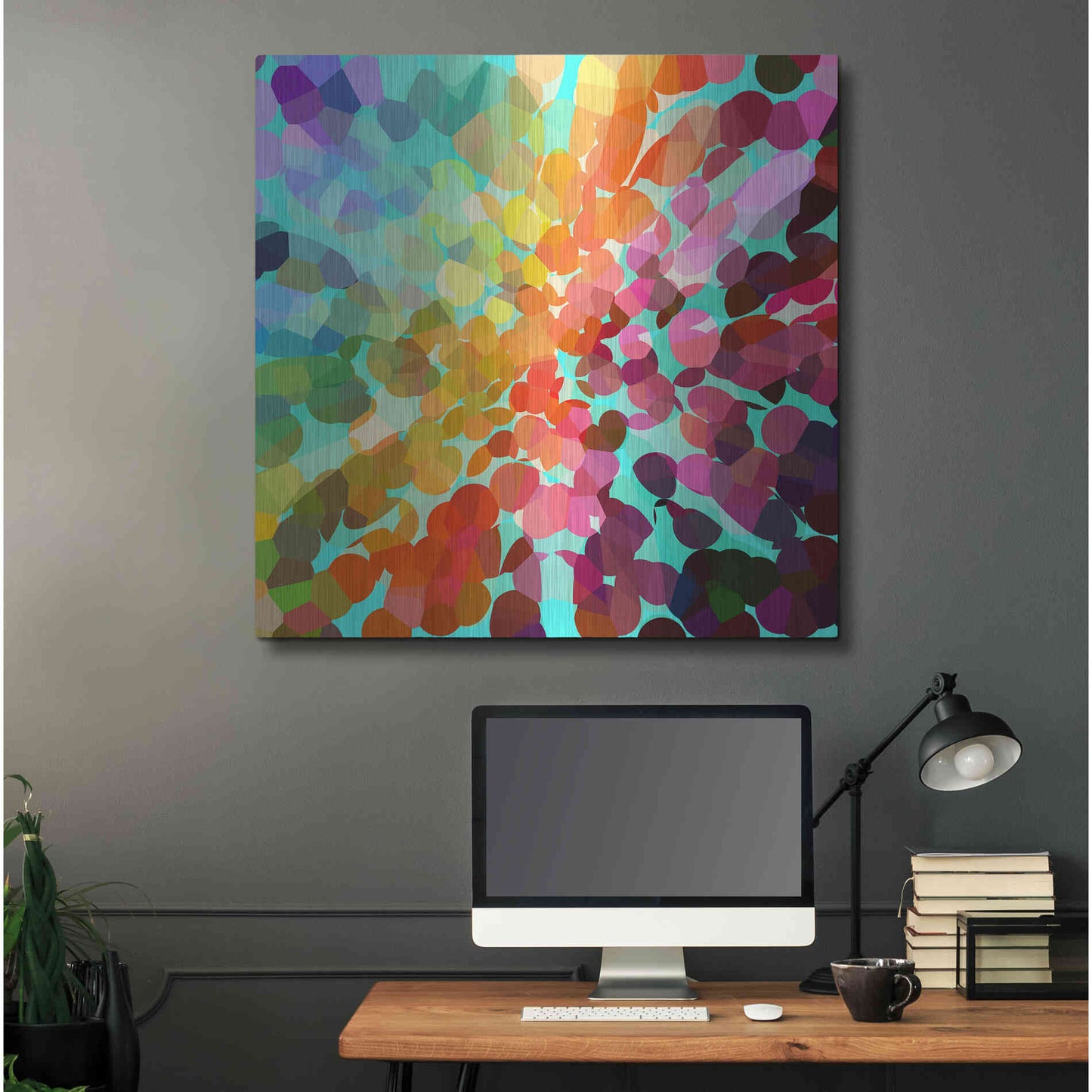 Luxe Metal Art 'Connect' by Shandra Smith, Metal Wall Art,36x36