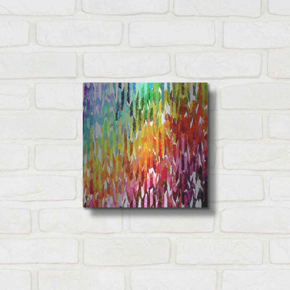 Luxe Metal Art 'Designer Stripes' by Shandra Smith, Metal Wall Art,12x12