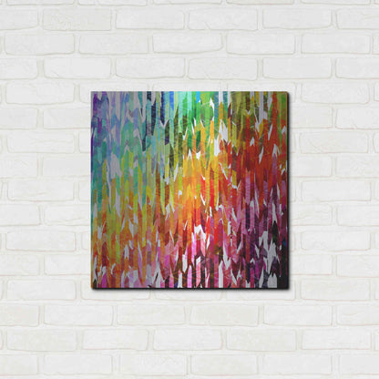 Luxe Metal Art 'Designer Stripes' by Shandra Smith, Metal Wall Art,24x24