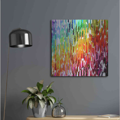 Luxe Metal Art 'Designer Stripes' by Shandra Smith, Metal Wall Art,24x24