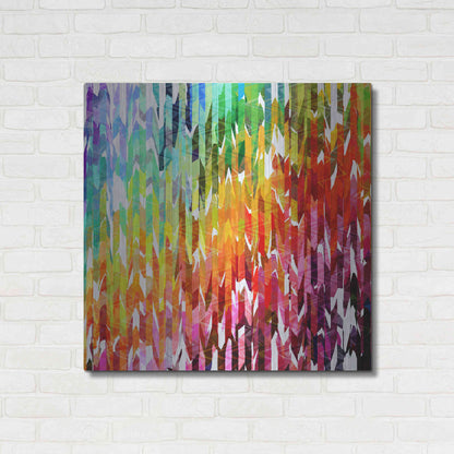 Luxe Metal Art 'Designer Stripes' by Shandra Smith, Metal Wall Art,36x36