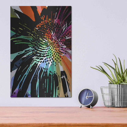 Luxe Metal Art 'Flower 25' by Shandra Smith, Metal Wall Art,12x16
