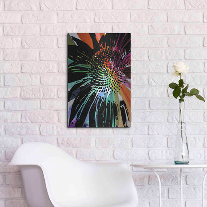 Luxe Metal Art 'Flower 25' by Shandra Smith, Metal Wall Art,16x24