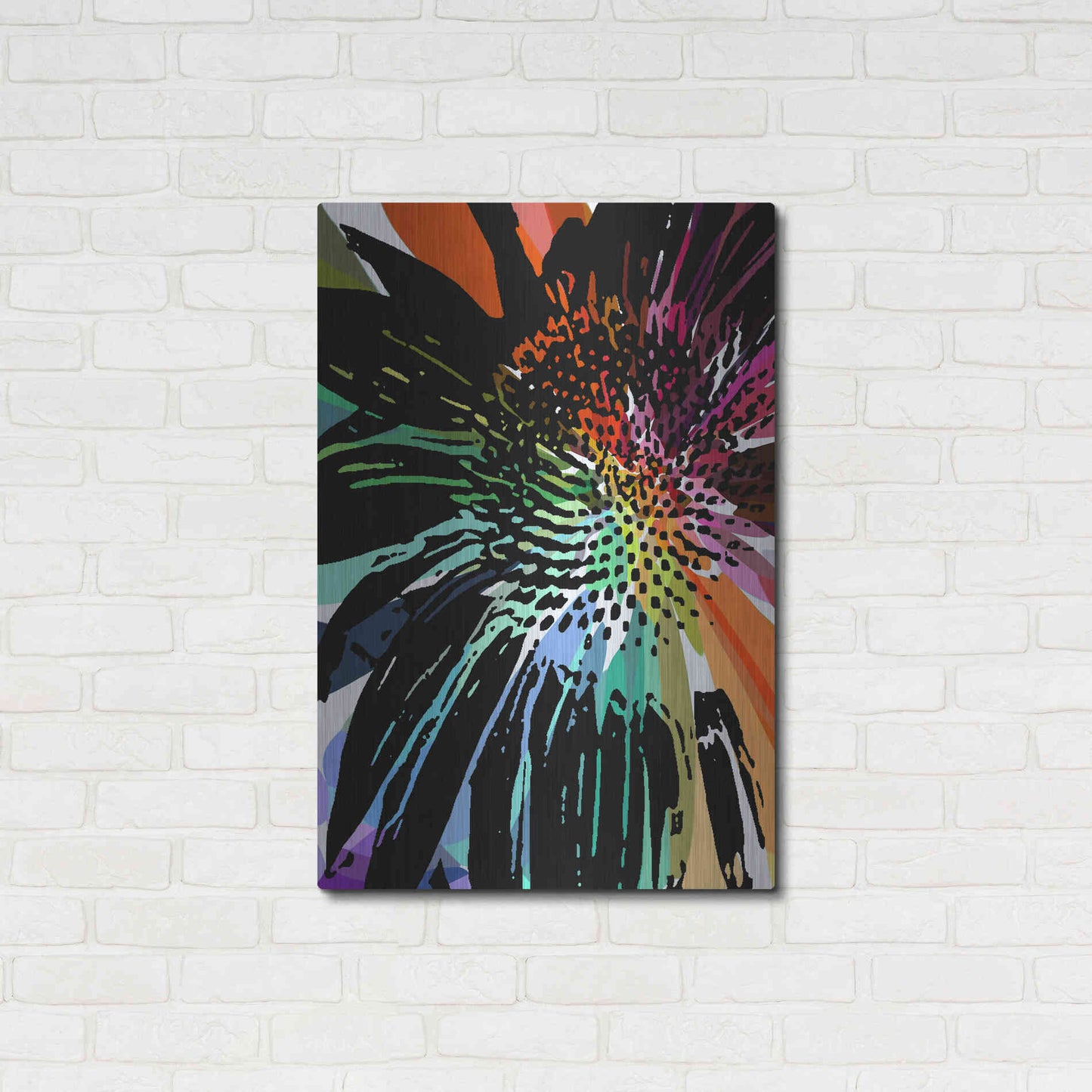 Luxe Metal Art 'Flower 25' by Shandra Smith, Metal Wall Art,24x36
