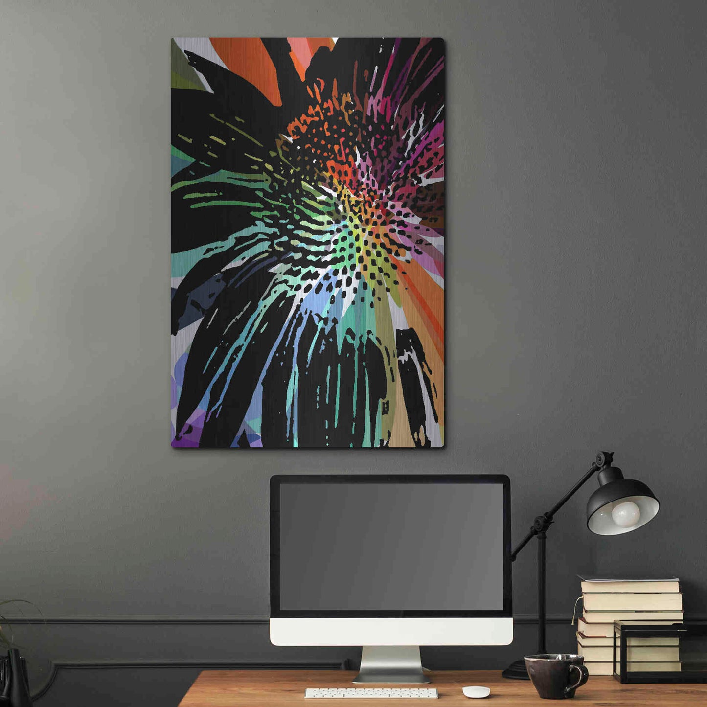 Luxe Metal Art 'Flower 25' by Shandra Smith, Metal Wall Art,24x36