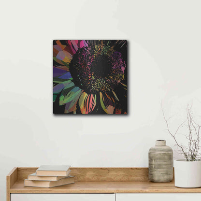 Luxe Metal Art 'Flower 30' by Shandra Smith, Metal Wall Art,12x12
