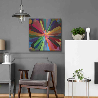 Luxe Metal Art 'Flower 12' by Shandra Smith, Metal Wall Art,24x24