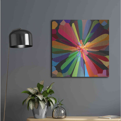 Luxe Metal Art 'Flower 12' by Shandra Smith, Metal Wall Art,24x24