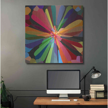 Luxe Metal Art 'Flower 12' by Shandra Smith, Metal Wall Art,36x36