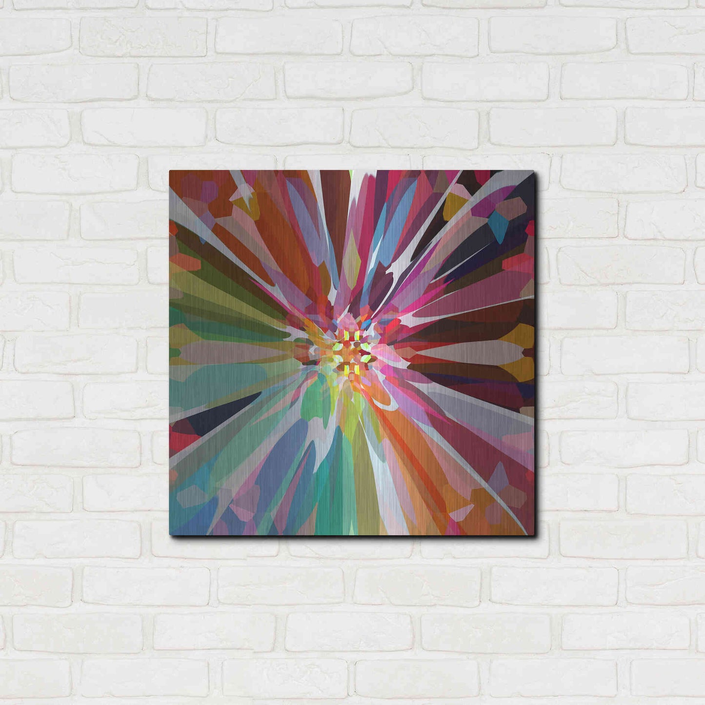 Luxe Metal Art 'Flower 16' by Shandra Smith, Metal Wall Art,24x24