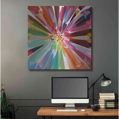 Luxe Metal Art 'Flower 16' by Shandra Smith, Metal Wall Art,36x36