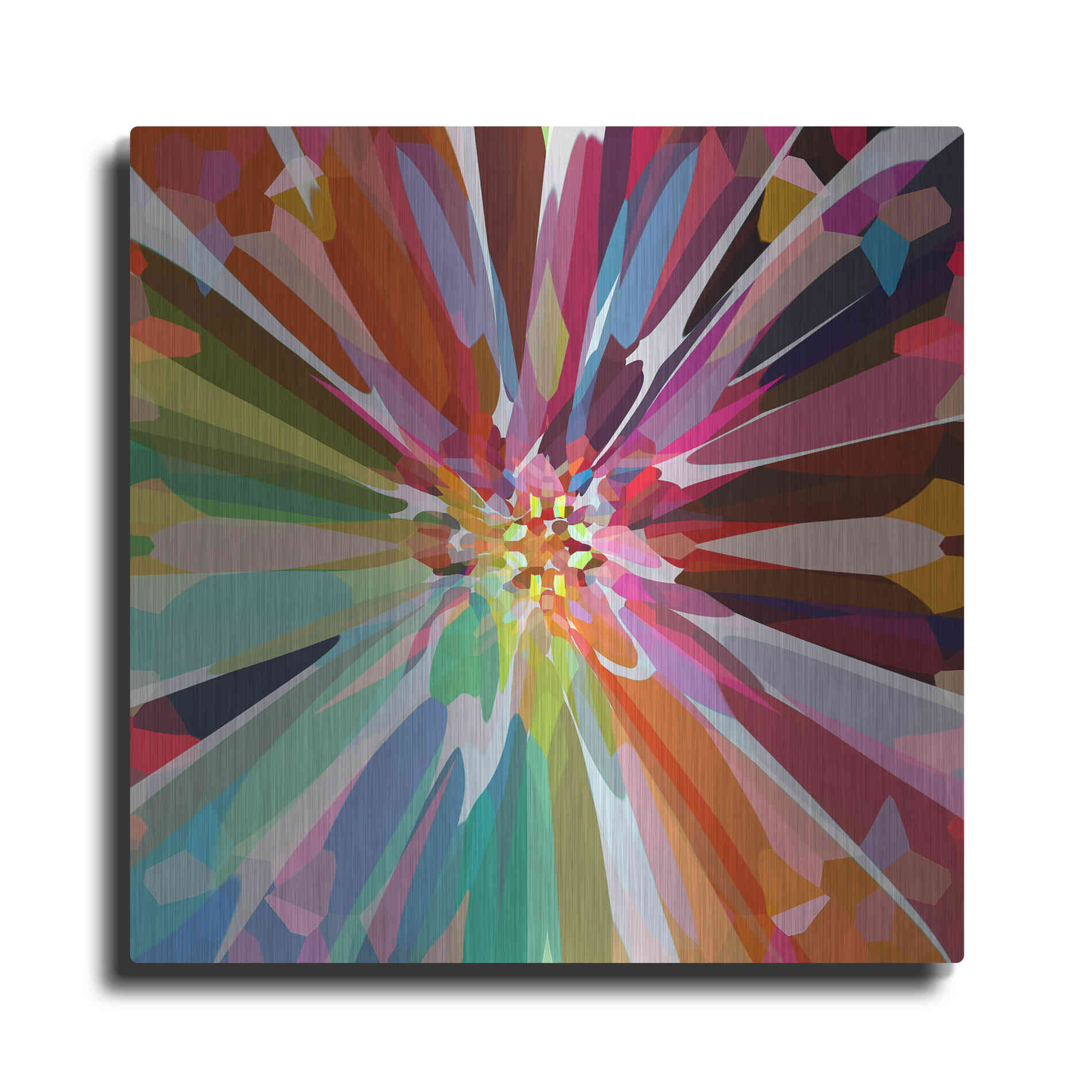 Luxe Metal Art 'Flower 16' by Shandra Smith, Metal Wall Art