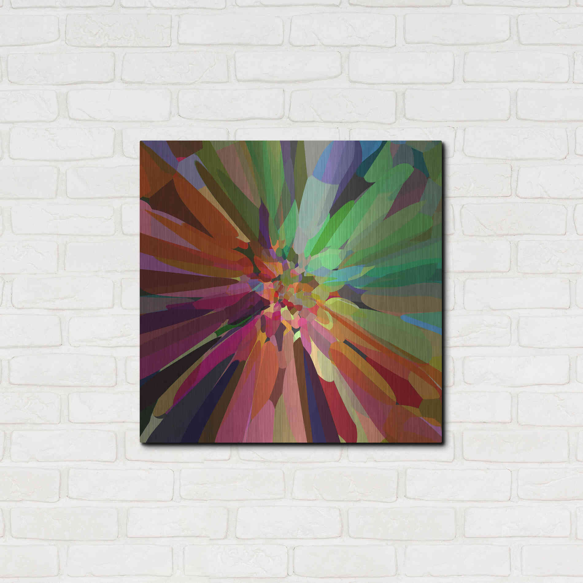 Luxe Metal Art 'Flower 27 'by Shandra Smith, Metal Wall Art,24x24