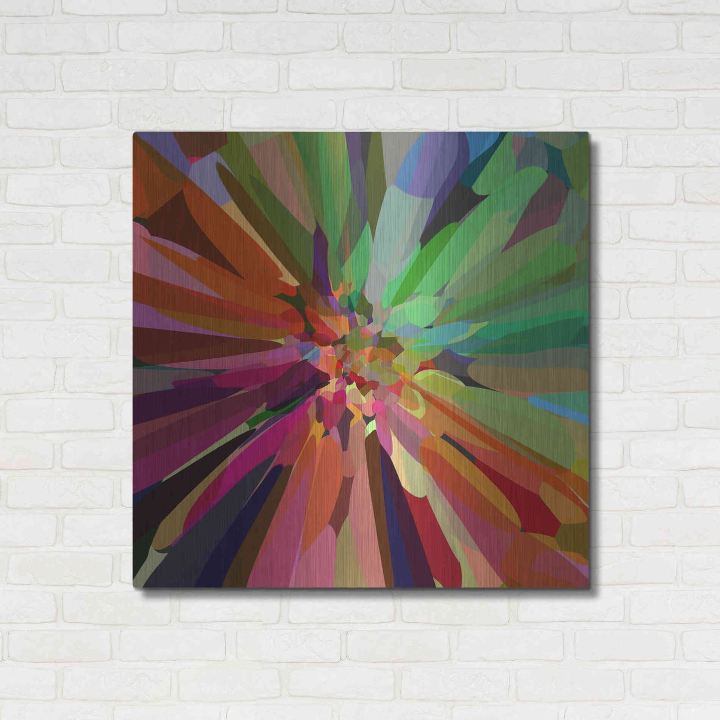 Luxe Metal Art 'Flower 27 'by Shandra Smith, Metal Wall Art,36x36