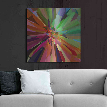 Luxe Metal Art 'Flower 27 'by Shandra Smith, Metal Wall Art,36x36